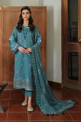 Farasha Unstitched 3 Piece Festive Lawn Vol-02 Collection'2022-06-Sky Dew