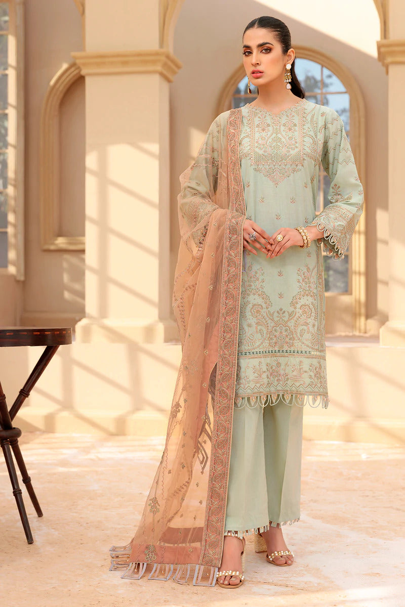 Farasha Unstitched 3 Piece Eid Festive Lawn Vol-01 Collection'2022-07-Pastel Affair