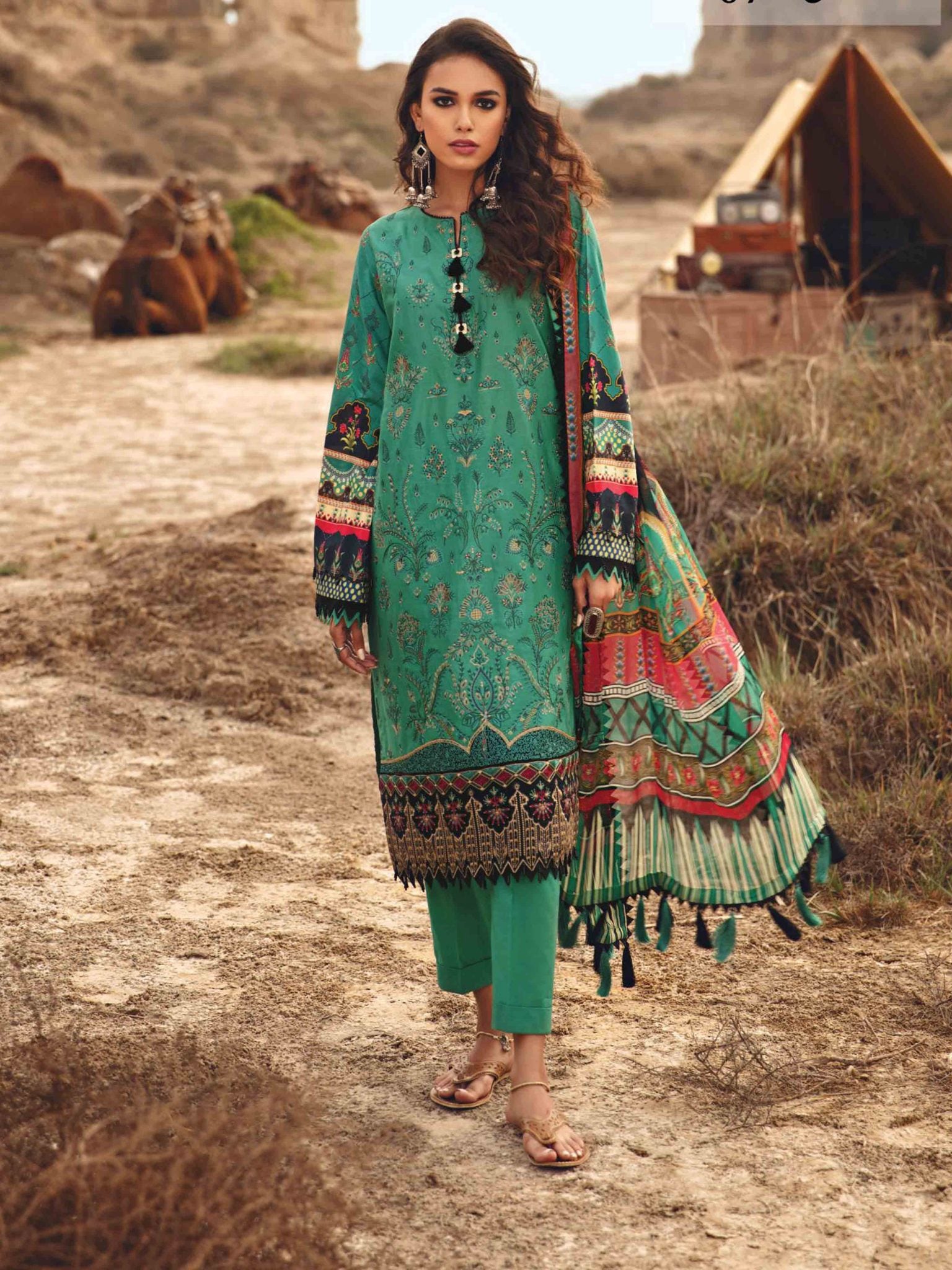 Karvaan by Jazmin Unstitched Embroidered 3 Piece Luxury Lawn Collection'2021-07-Sahil