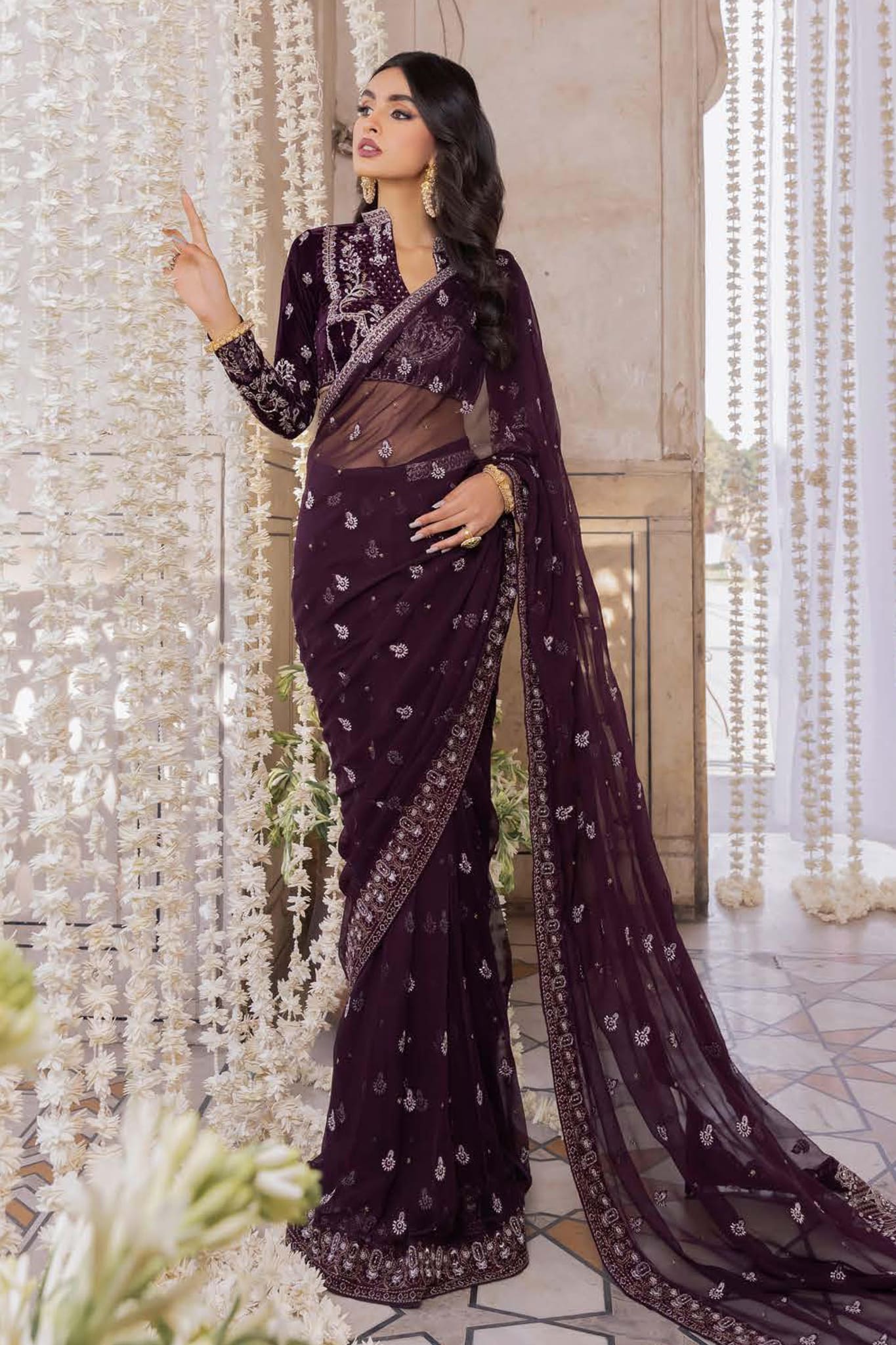 Baagh by Aik Atelier Unstitched 3 Piece Luxury Velvet Collection'2022-BV-07