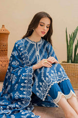 Seher By Cross Stitch Unstitched 3 Piece Cambric Collection'2022-07-Mystique Blue