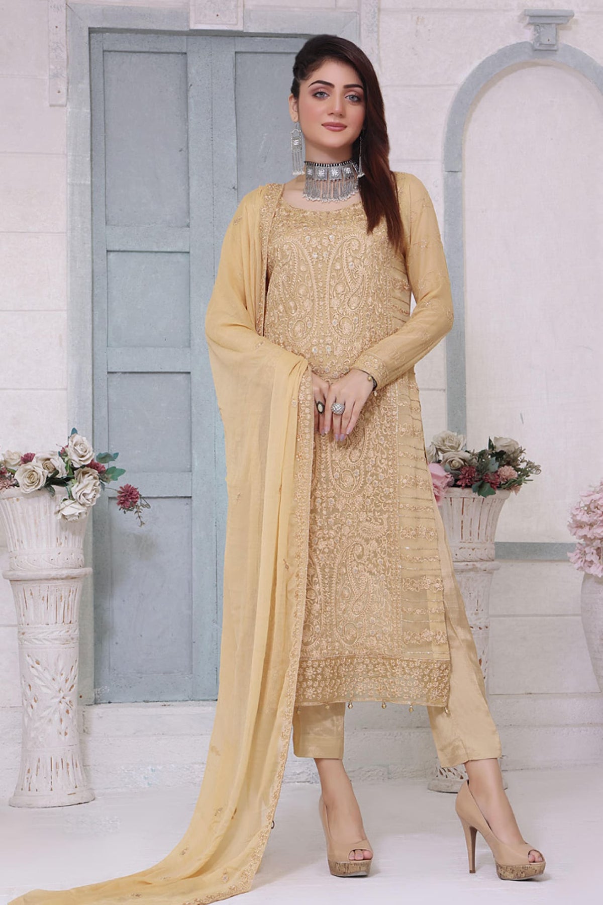 Libaas e Khas by Soghat Unstitched 3 Piece Luxury Chiffon Collection'2022-LK-07