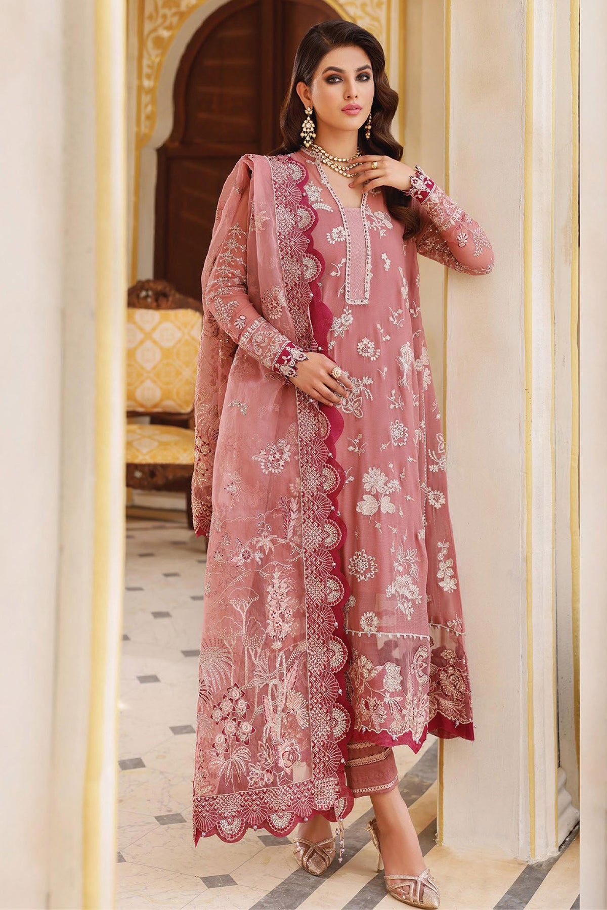 Pareesia by Xenia Unstitched 3 Piece Chiffon Ch-02 Collection'2022-07-Saroor