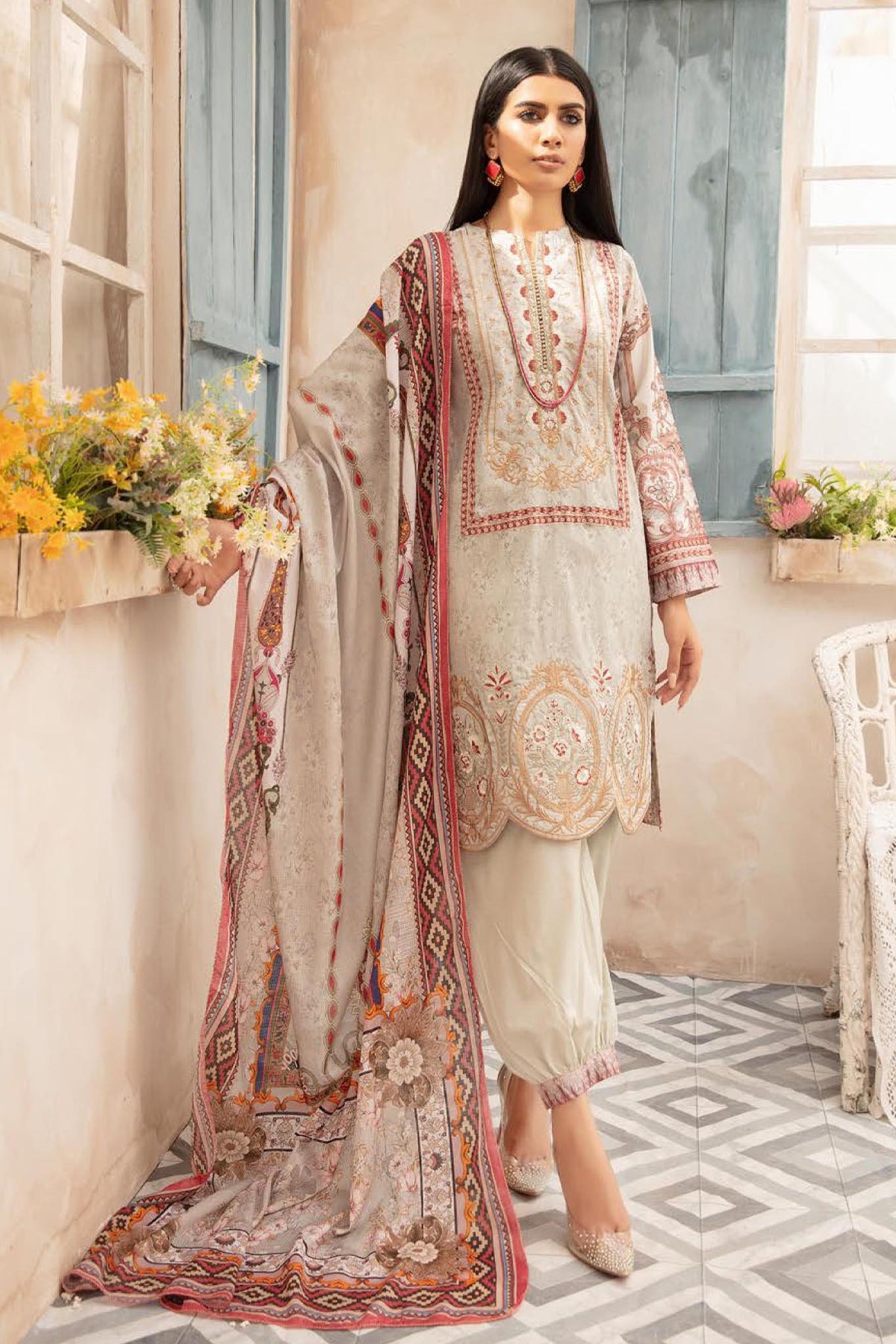 Johra by Jihan Unstitched Digital Printed Lawn Collection'2022-JH-08