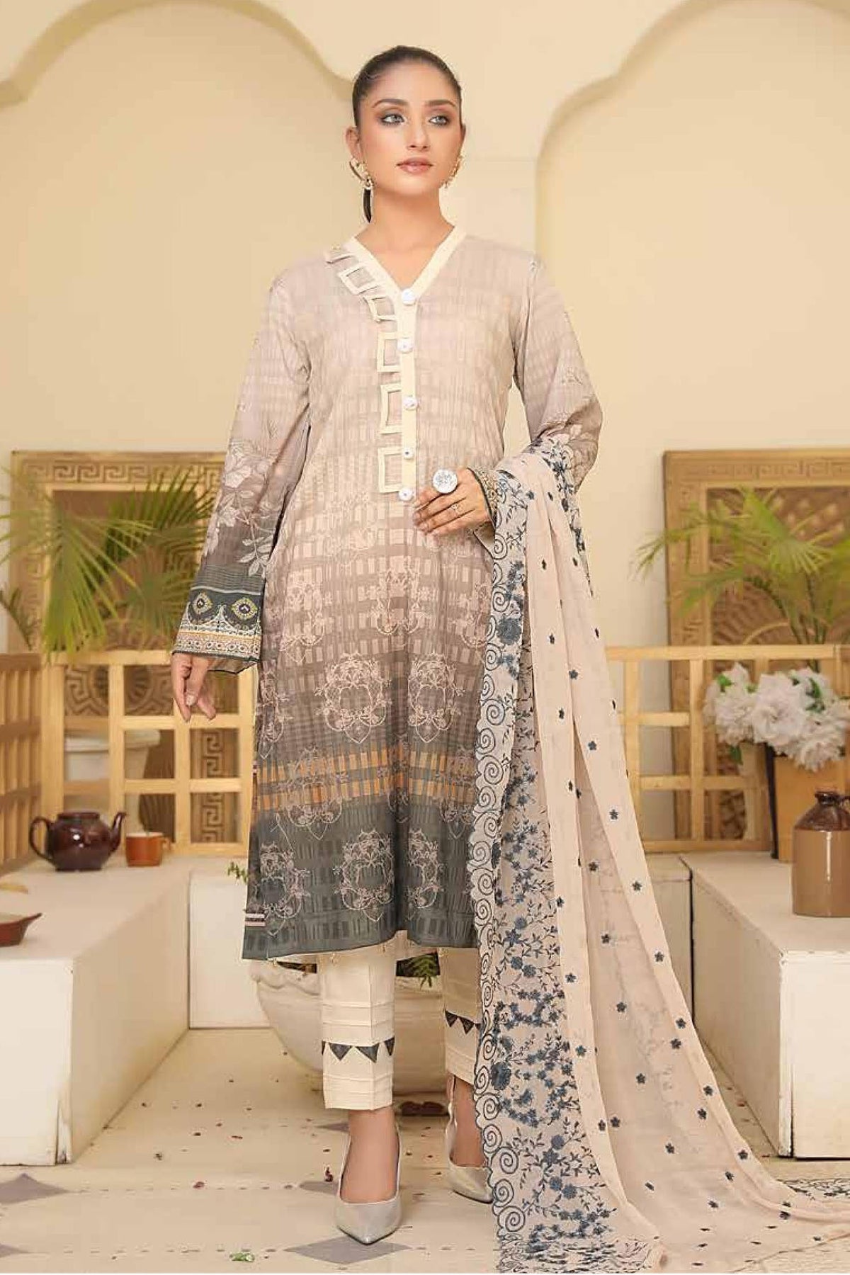 Rangoli by Sanam Saeed Unstitched 3 Piece Lawn Collection'2022-RSS-08