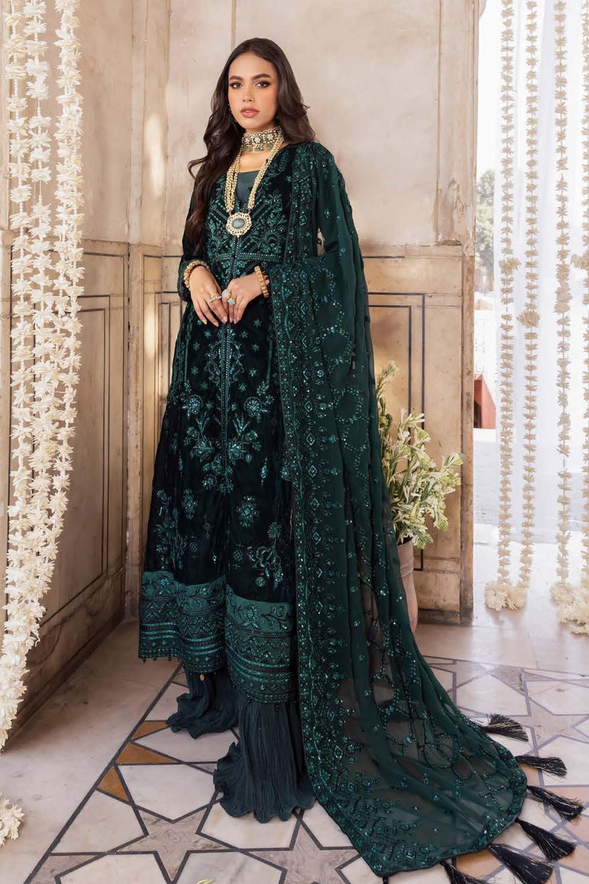 Baagh by Aik Atelier Unstitched 3 Piece Luxury Velvet Collection'2022-BV-08