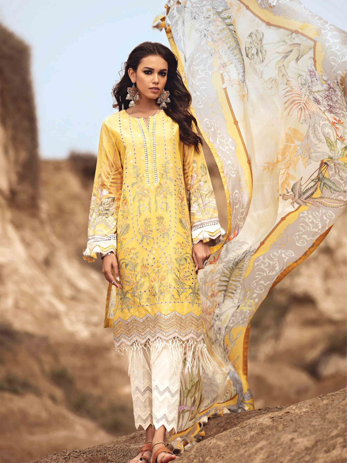 Karvaan by Jazmin Unstitched Embroidered 3 Piece Luxury Lawn Collection'2021-09-Banjara