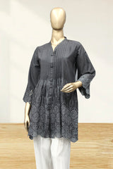 Shomi Stitched Chikankari Lawn Shirts Collection'2022-D-09-Grey