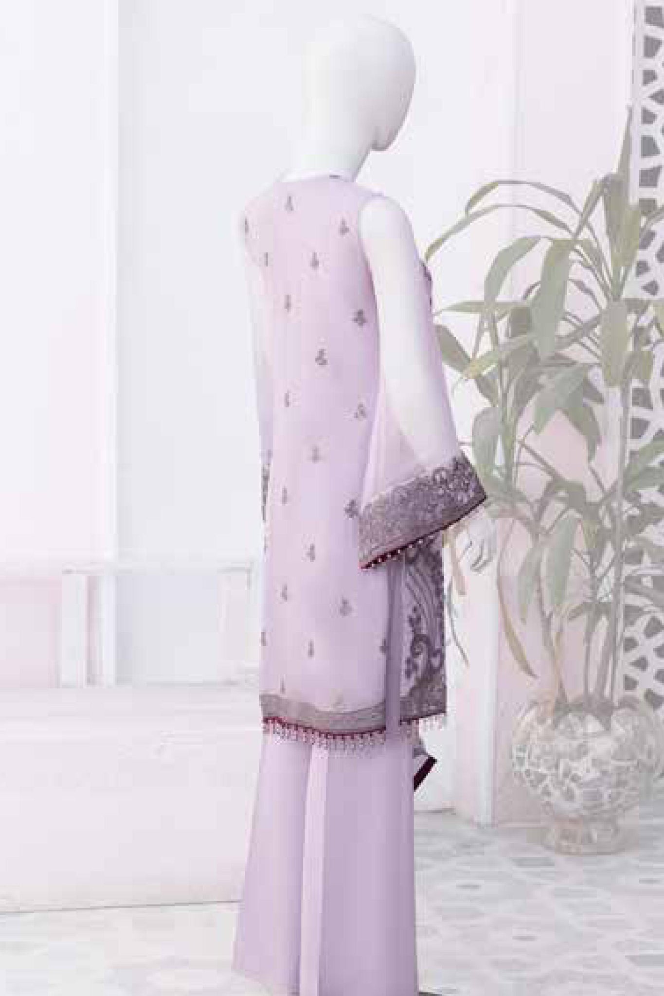 Nafeesah by Flossie Unstitched 3 Piece Chiffon Vol-08 Collection'2023-09-Lavandor Fog