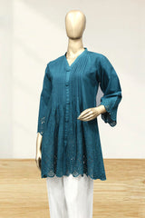 Shomi Stitched Chikankari Lawn Shirts Collection'2022-D-09-Sea Green