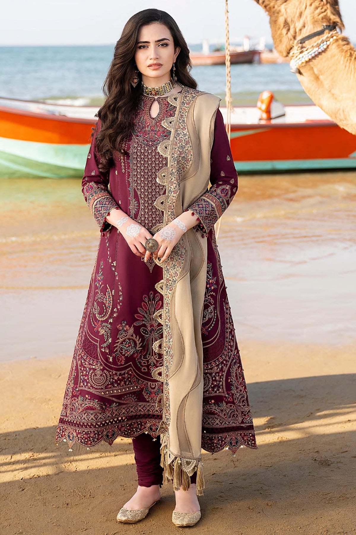 Shahkaar by Jazmin Unstitched 3 Piece Eid Festive Lawn Collection'2023-09-Marjan