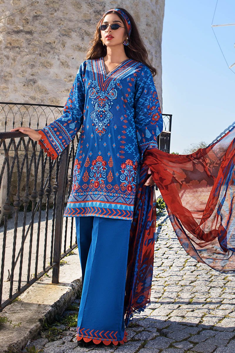 Tahra by Zainab Chottani Unstitched Lawn Collection'2021-10-B-Rustic Glam