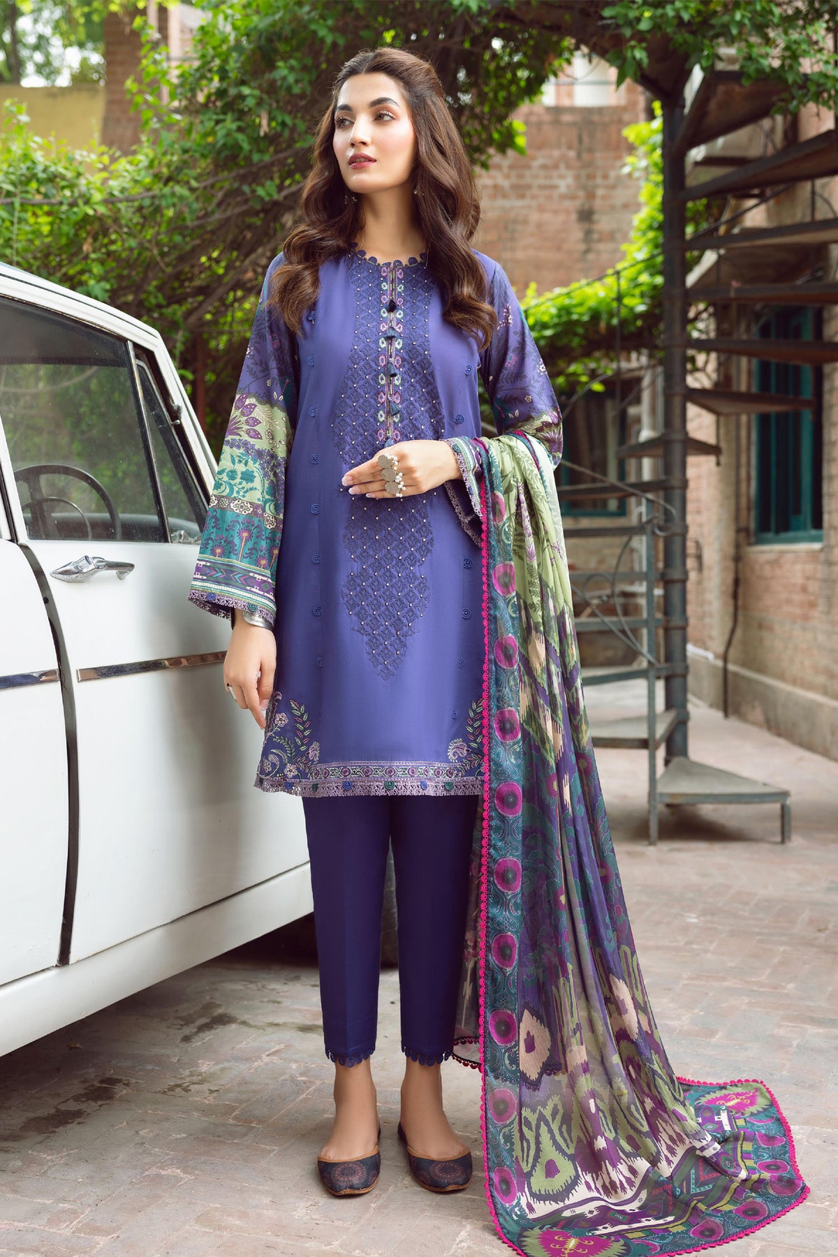 Iris by Jazmin Unstitched 3 Piece Embroidered Lawn Collection'2023-10-Orchide Opal