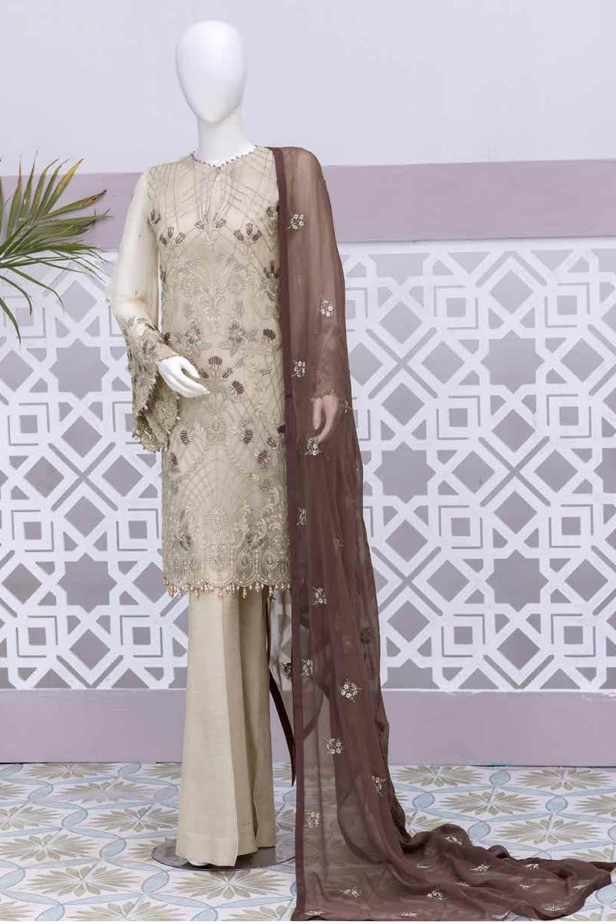 Nafeesah by Flossie Unstitched 3 Piece Embroidered Chiffon Vol-07 Collection'2022-NF-10