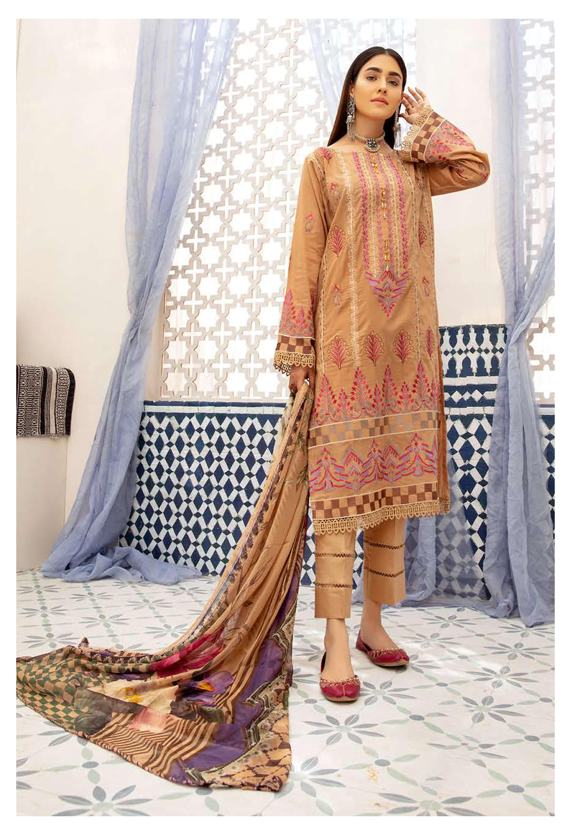 Blossom by Riaz Arts Unstitched 3 Piece Exclusive Lawn Collection'2022-BEL-12