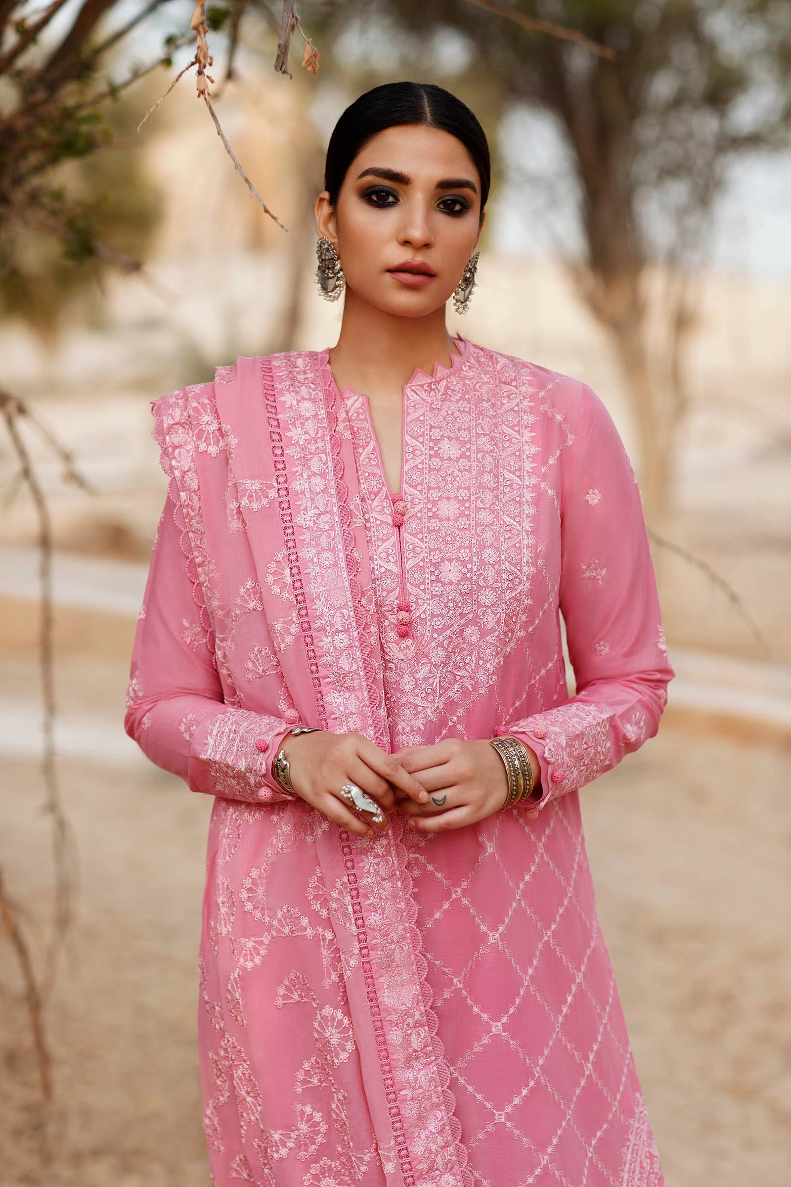 Zaha Unstitched 3 Piece Embroidered Lawn Collection'2022-ZL22-12-B-Rohzhin