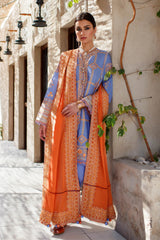 Zaha Unstitched 3 Piece Embroidered Lawn Collection'2022-ZL22-13-A-Lina