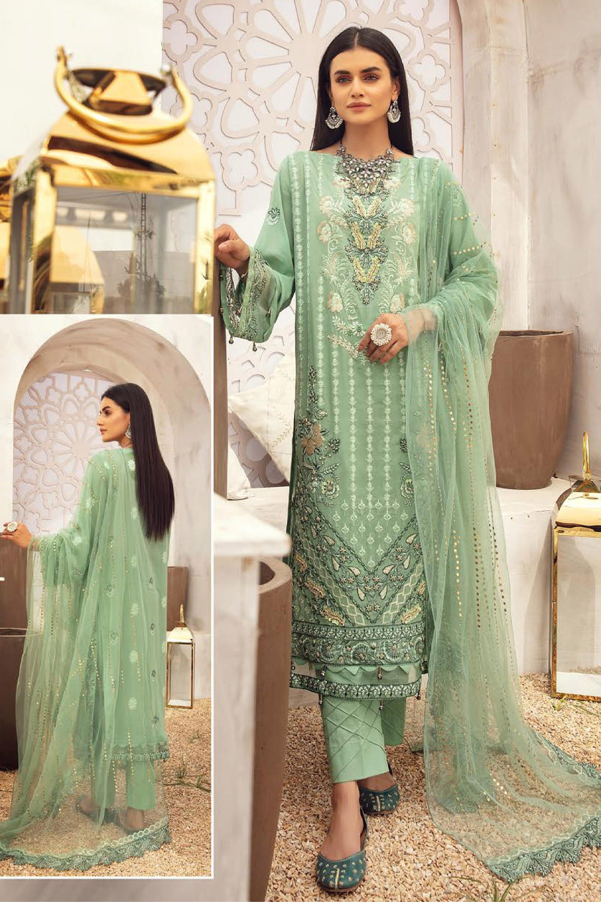 Shaista Unstitched 3 Piece Luxury Swiss Lawn Collection'2022-SL-143