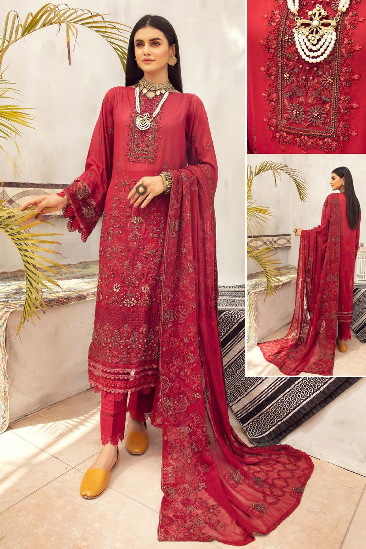 Shaista Unstitched 3 Piece Luxury Swiss Lawn Collection'2022-SL-145