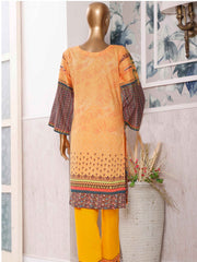 Bin Saeed Stitched Printed Lawn Kurti Collection’2021-K-148-Yellow