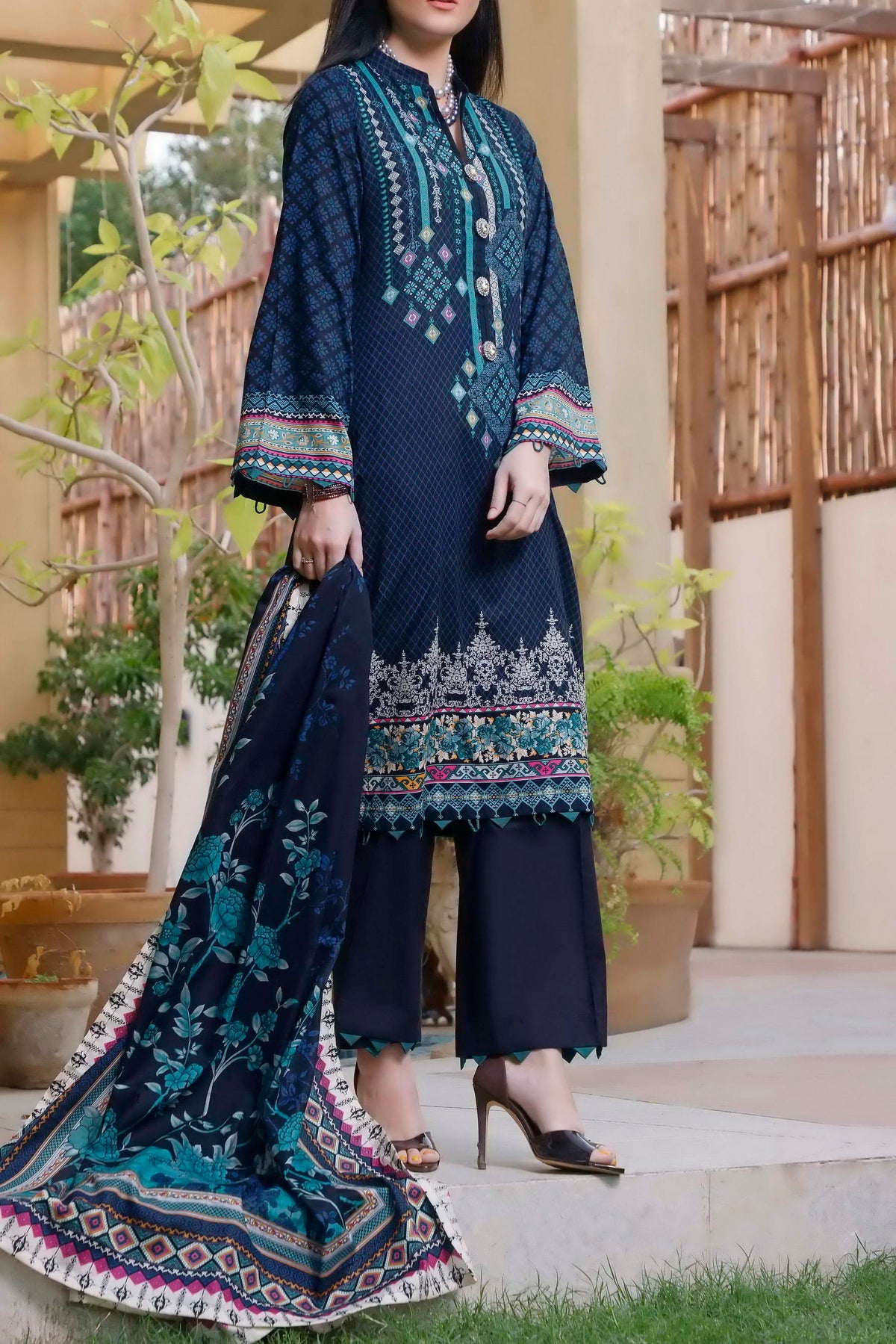 VS Daman Unstitched 3 Piece Printed Lawn Collection'2022-D-1515