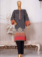 Bin Saeed Stitched Printed Lawn Kurti Collection’2021-K-152-Black