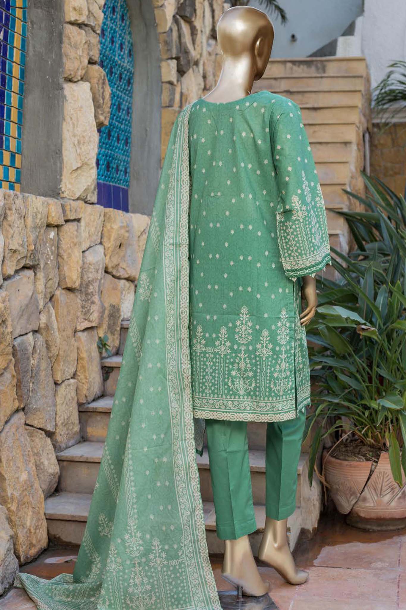 Bin Saeed Stitched 3 Piece Printed Lawn Collection'2022-F-1614-Pista