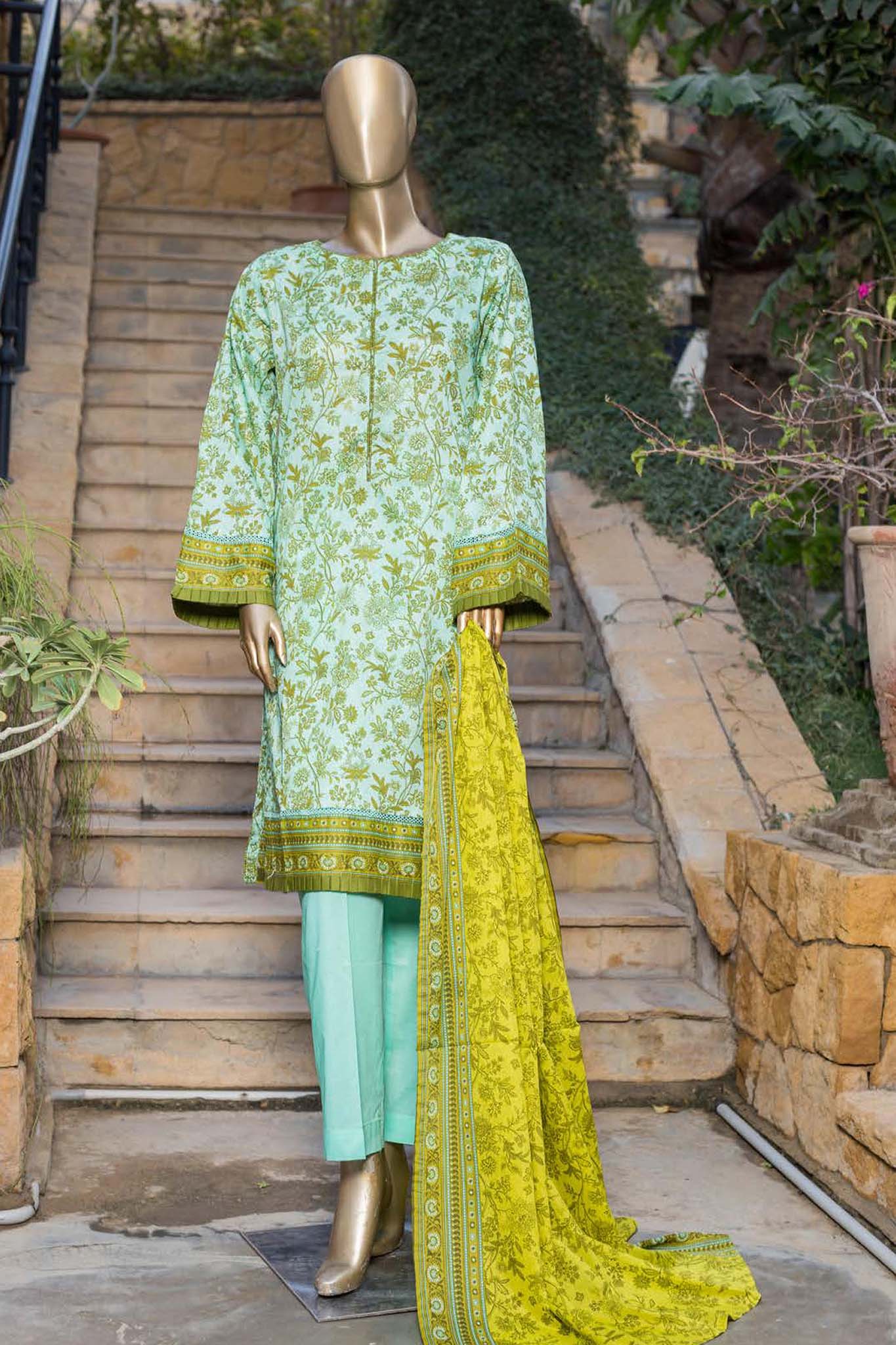 Bin Saeed Stitched 3 Piece Printed Lawn Collection'2022-F-1796-Pista