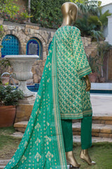 Bin Saeed Stitched 3 Piece Printed Lawn Collection'2022-F-1804-Green