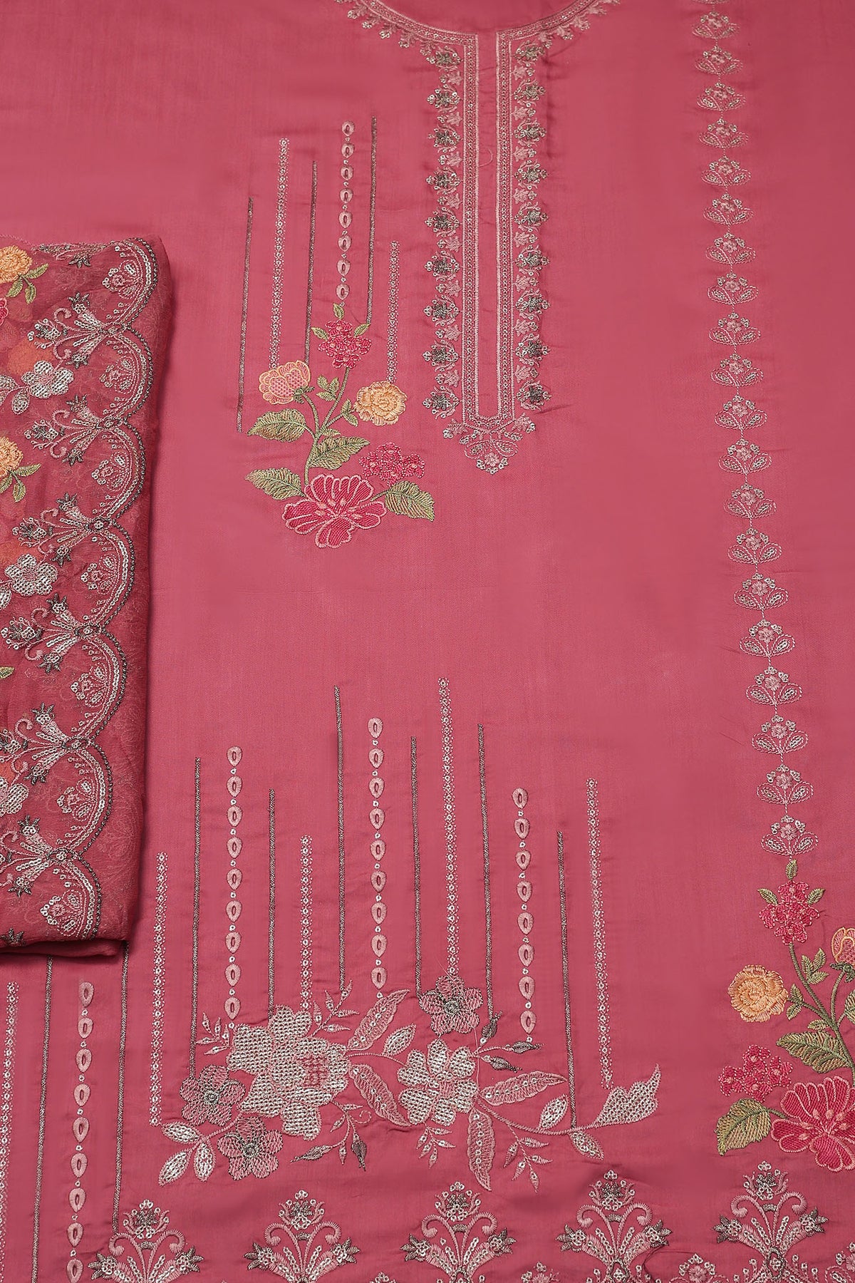 Millat Arts by Shomi Unstitched 3 Piece Embroidered Viscose Collection'2023-D-1905-Pink