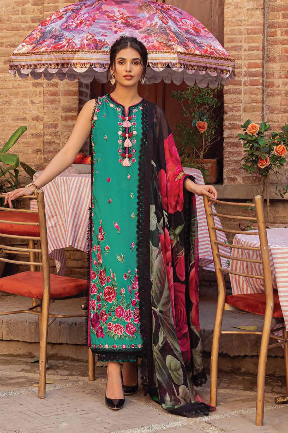 Tesoro Hemline by Mushq Unstitched 3 Piece Spring Summer Lawn Collection‘2023-HML-01-B