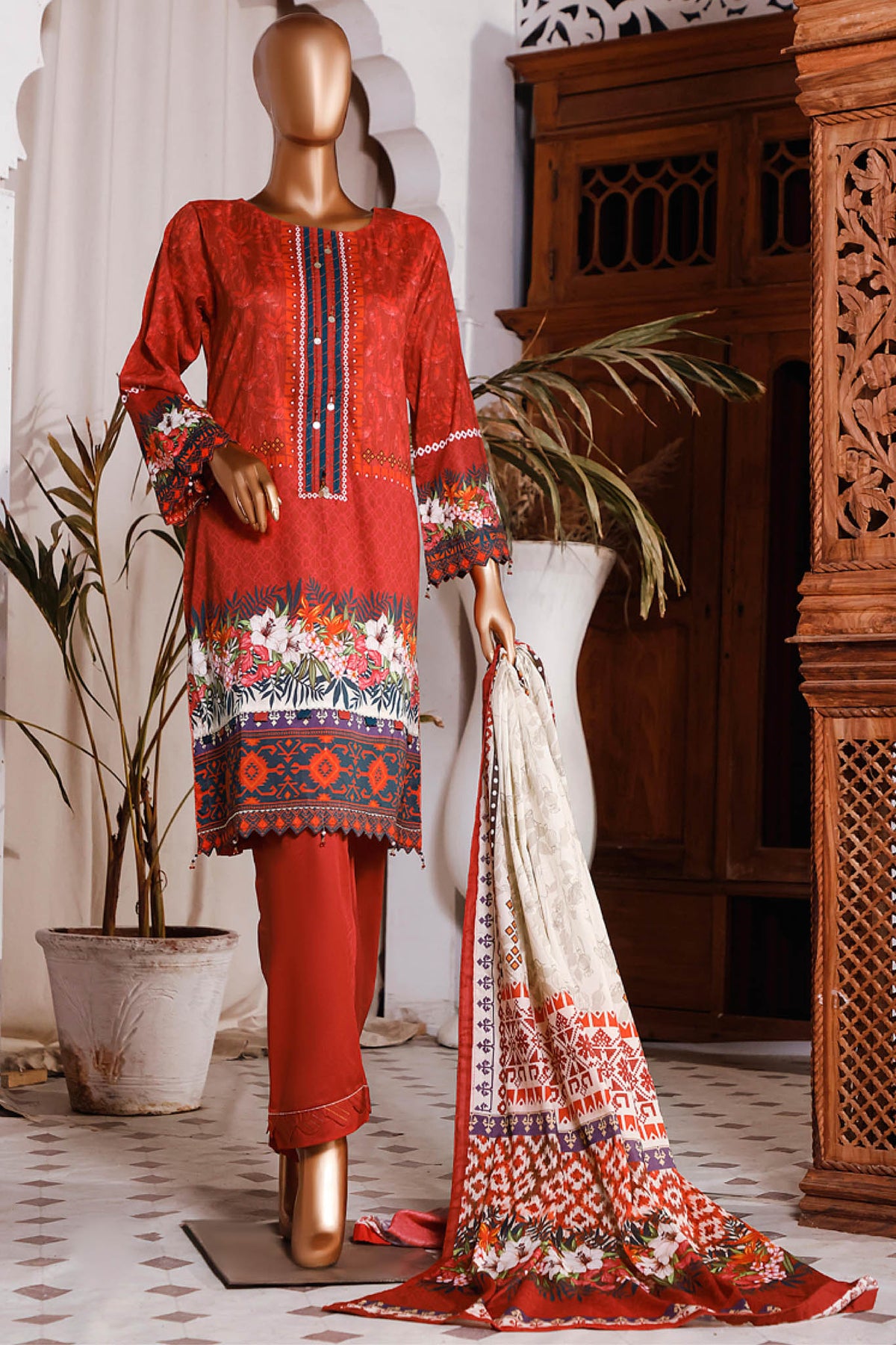 Aresha Khan by Riwayat Unstitched 3 Piece Printed Lawn Vol-01 Collection'2022-AK-21190