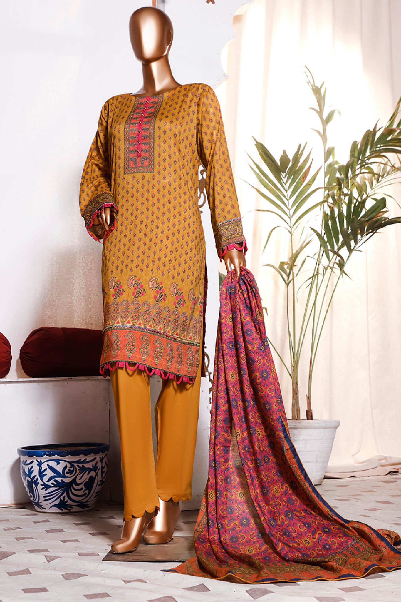 Aresha Khan by Riwayat Unstitched 3 Piece Printed Lawn Vol-01 Collection'2022-AK-21193