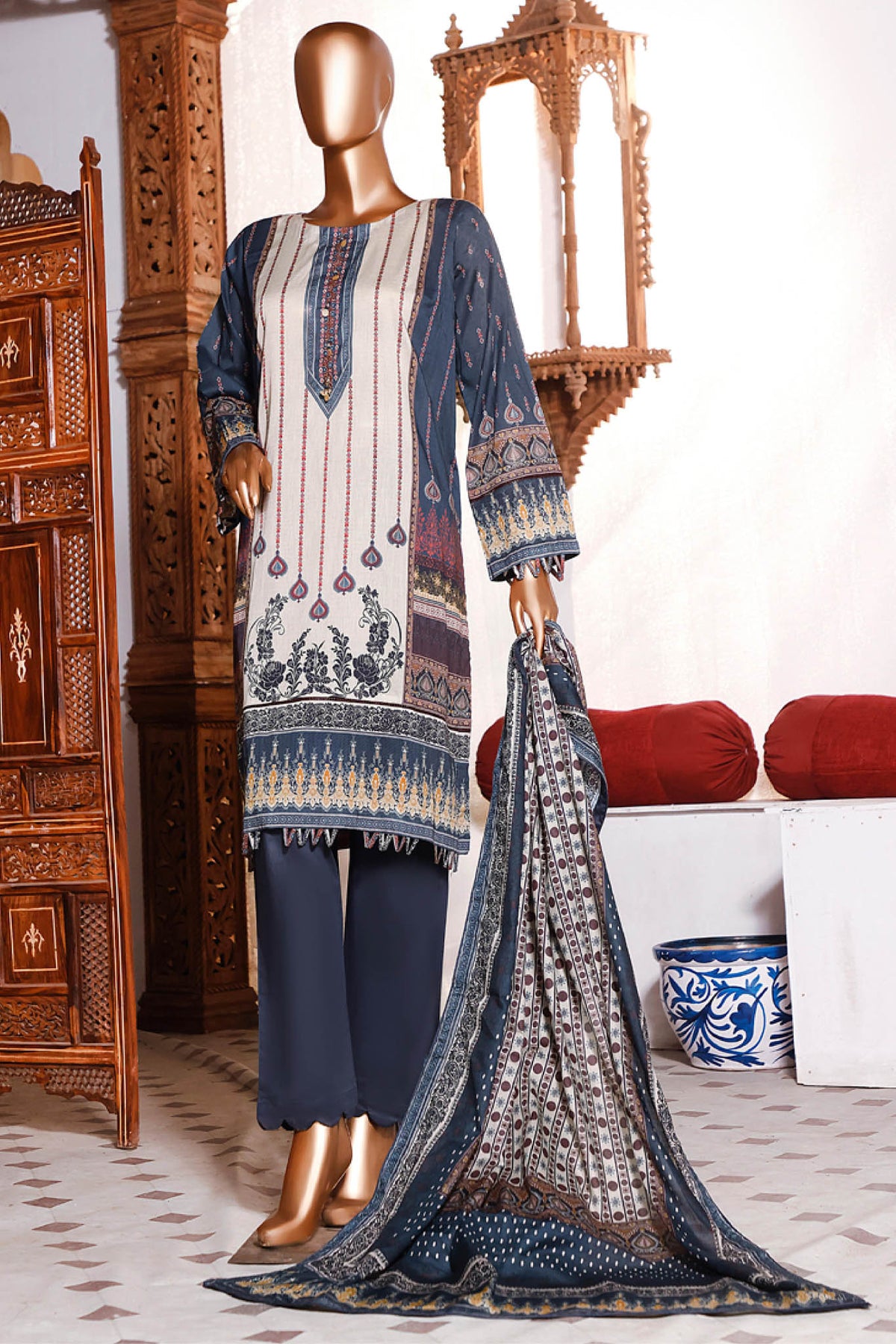 Aresha Khan by Riwayat Unstitched 3 Piece Printed Lawn Vol-01 Collection'2022-AK-21197