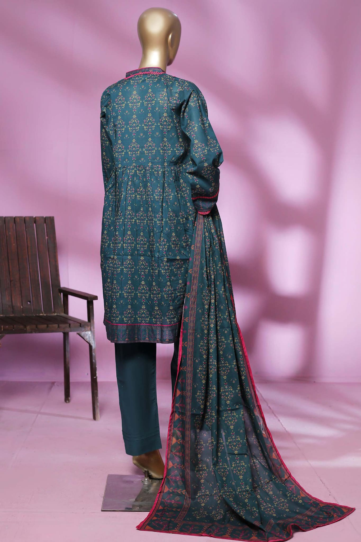 Oswah women by Suntex Fabrics Stitched 3 Piece Lawn Frock Collection'2023-OS-2319