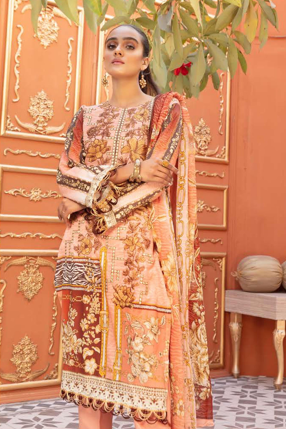 Maleeha by Shaista Unstitched 3 Piece Lawn Collection'2022-MS-233