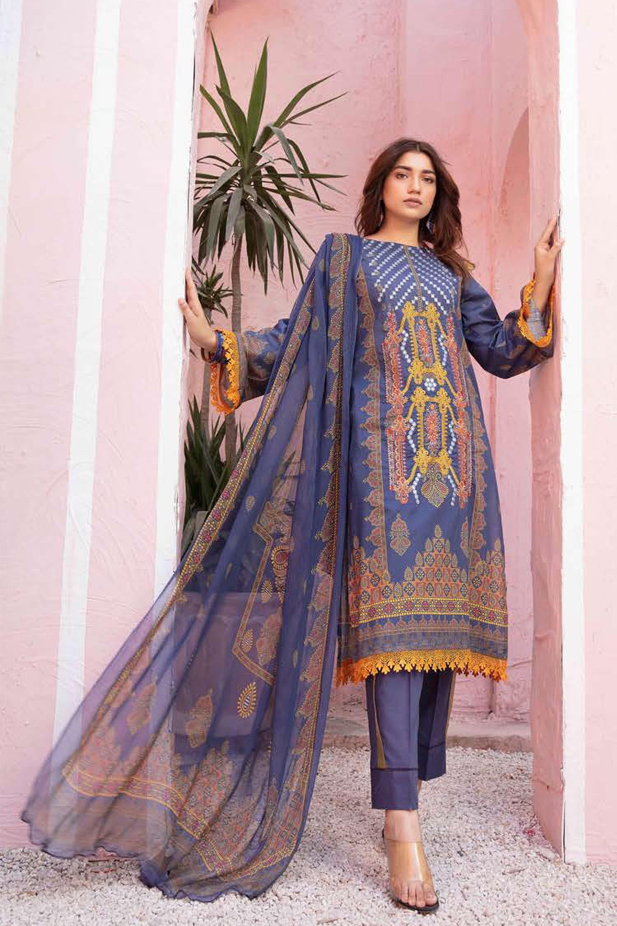 Maleeha by Shaista Unstitched 3 Piece Lawn Collection'2022-MS-236