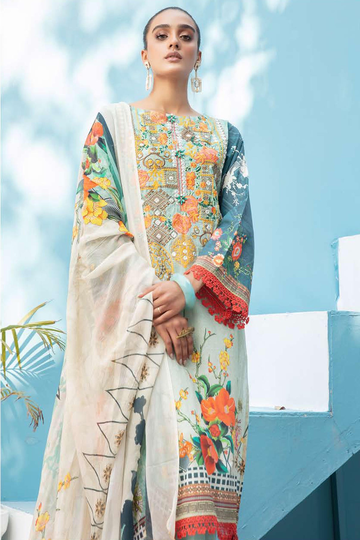 Maleeha by Shaista Unstitched 3 Piece Lawn Collection'2022-MS-237