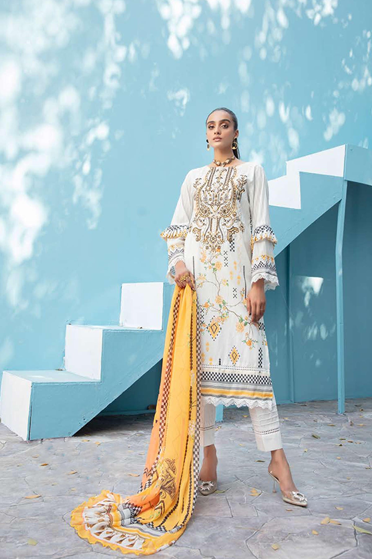 Maleeha by Shaista Unstitched 3 Piece Lawn Collection'2022-MS-241