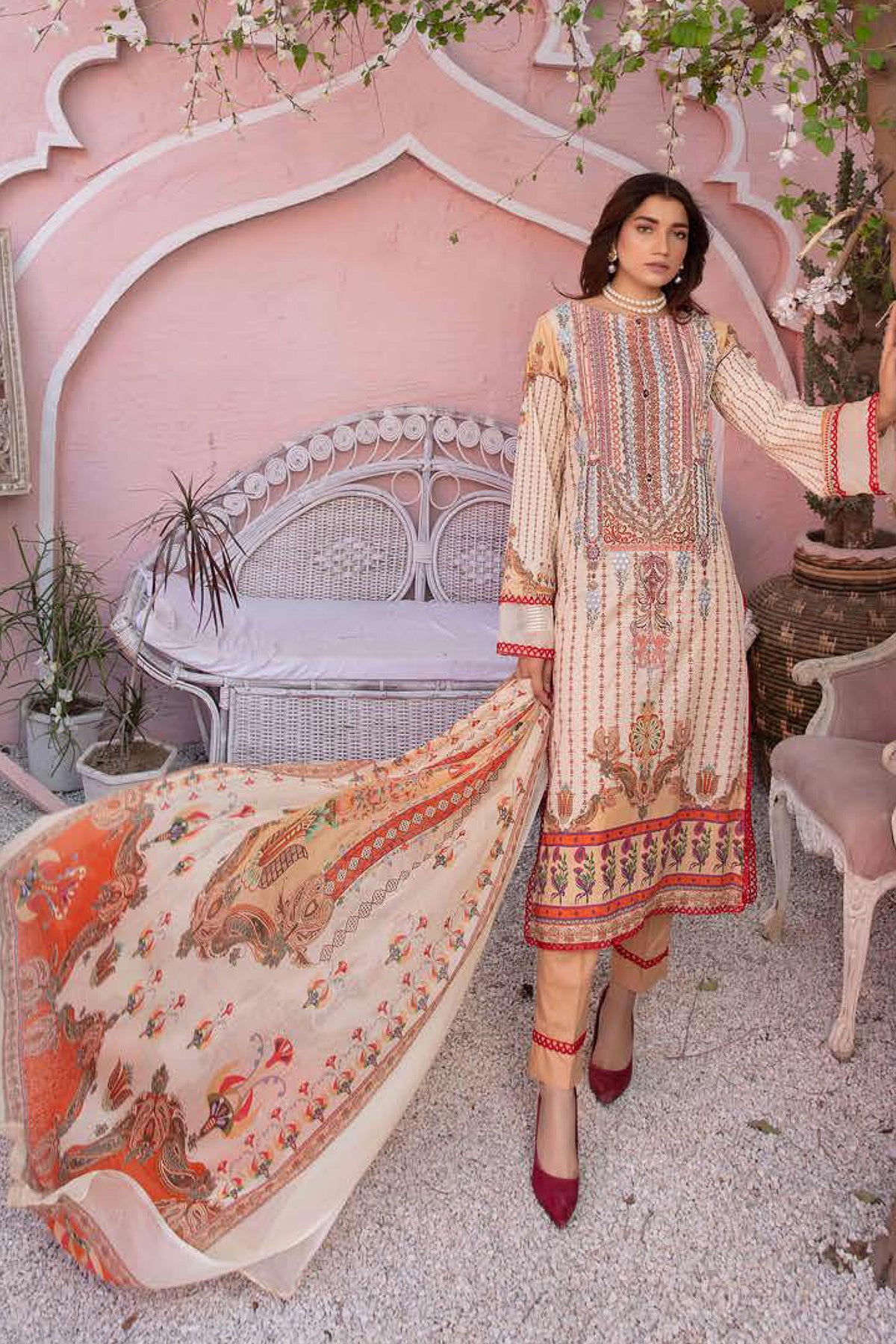 Maleeha by Shaista Unstitched 3 Piece Lawn Collection'2022-MS-242