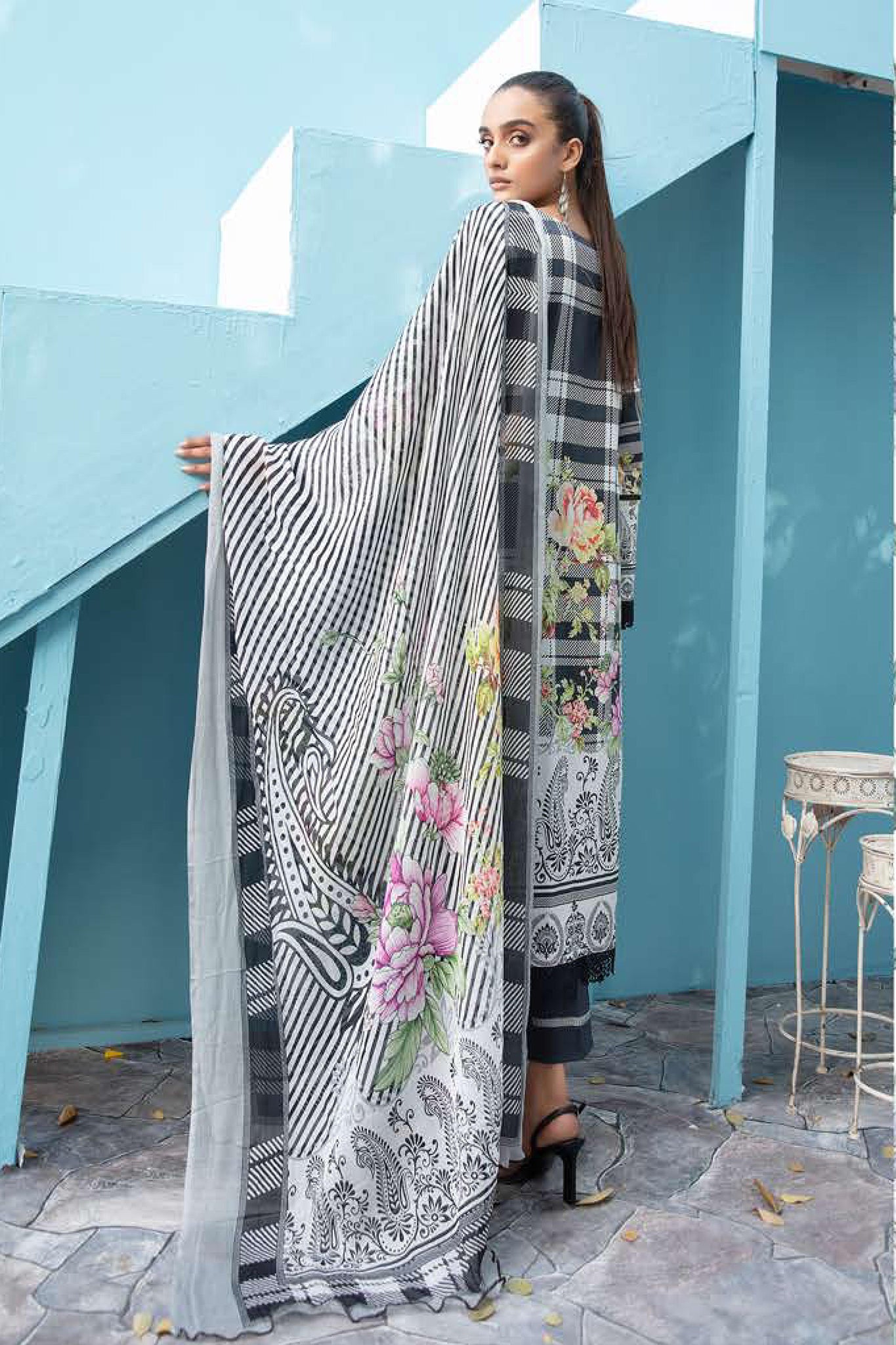Maleeha by Shaista Unstitched 3 Piece Lawn Collection'2022-MS-243
