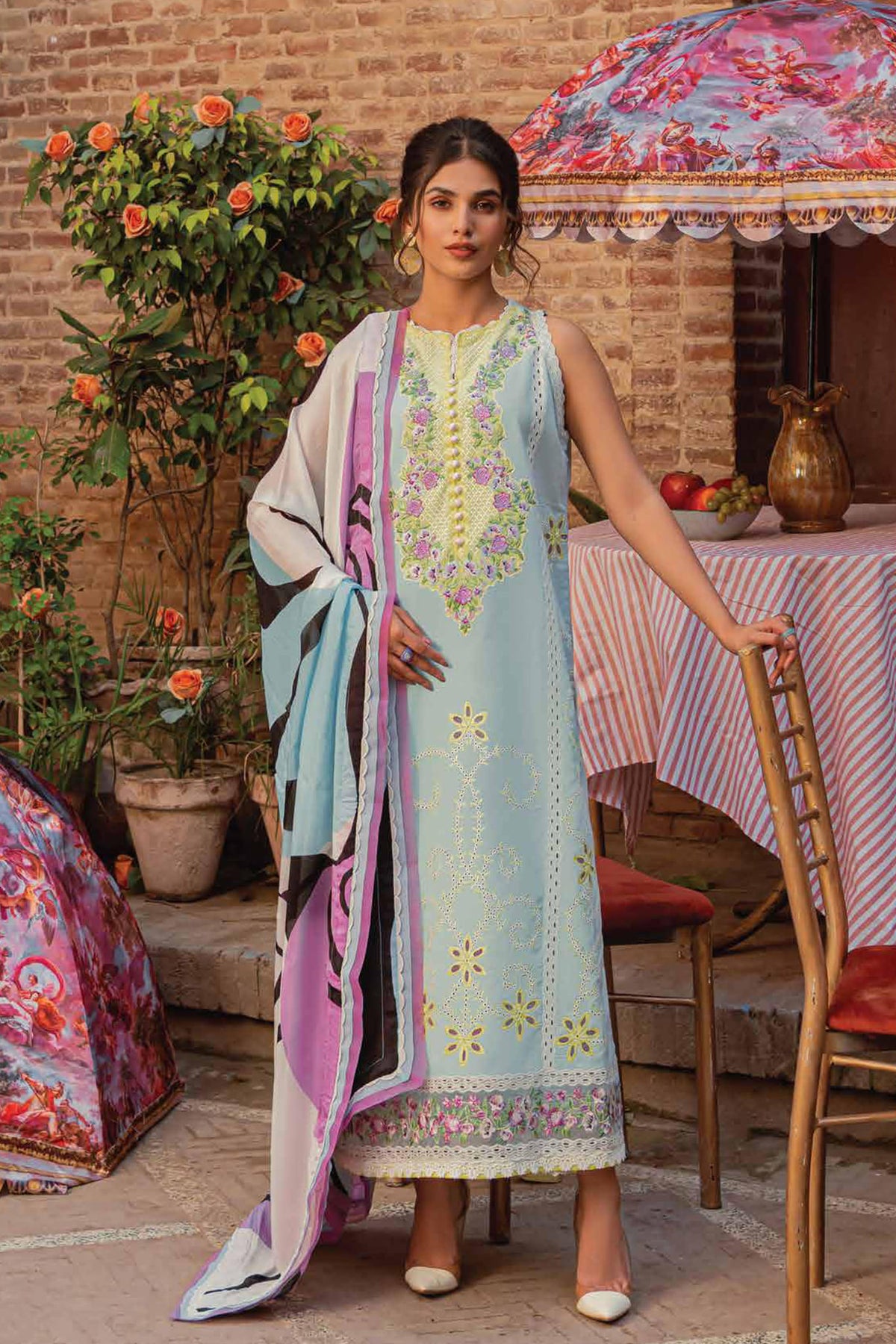 Tesoro Hemline by Mushq Unstitched 3 Piece Spring Summer Lawn Collection‘2023-HML-02-B