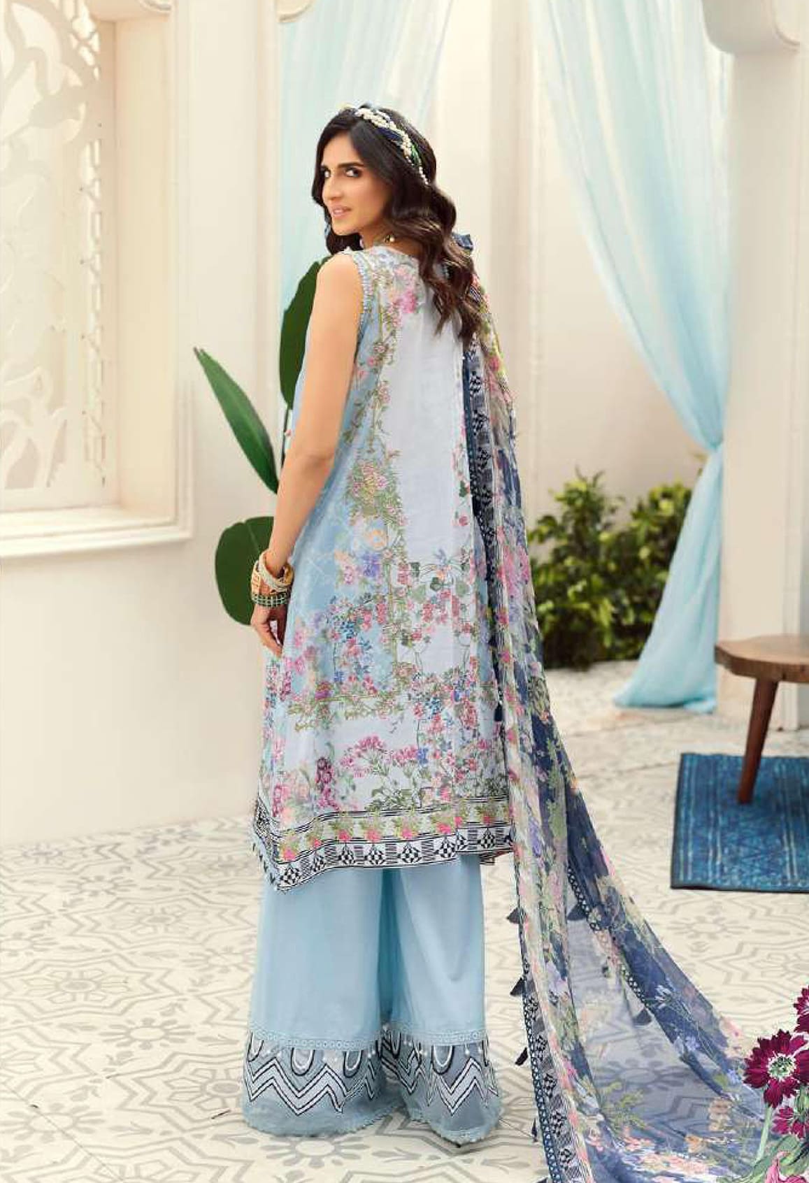 Noor by Sadia Asad Unstitched 3 Piece Printed  Lawn Collection'2022-D-02-B