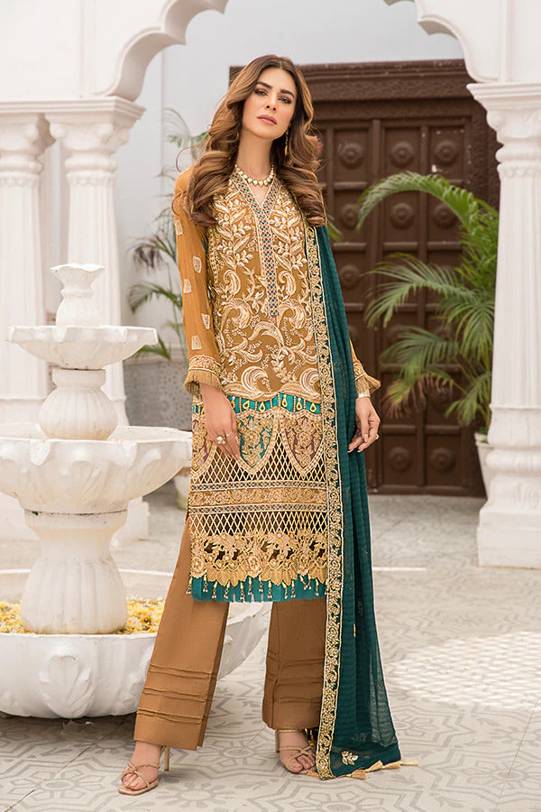 Maryam's Unstitched 3 Piece Luxury Formal Vol-25 Collection'2022-34-Royal Flare
