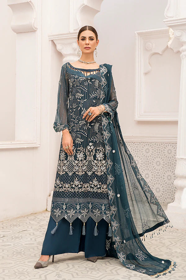 Maryam's Unstitched 3 Piece Luxury Formal Vol-25 Collection'2022-36-Twilight Bloom
