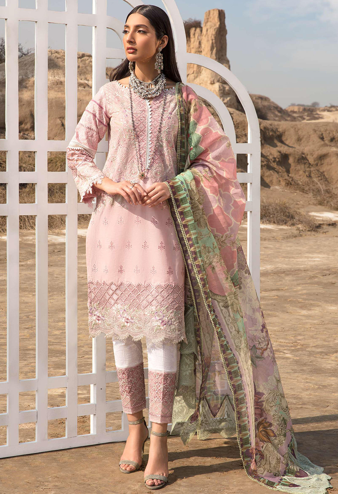 Mausummery Unstitched 3 Piece Luxury Lawn Collection'2022-MS-03