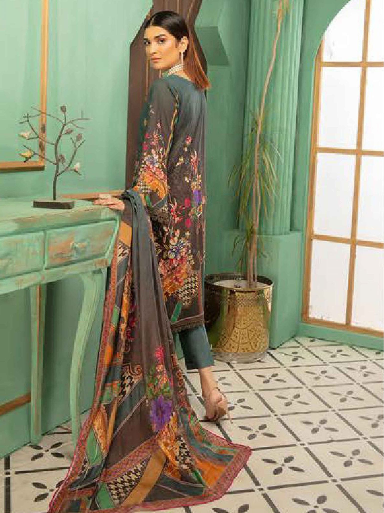 Umaima by Shaista Unstitched 3 Piece Lawn Collection'2021-UMS-419