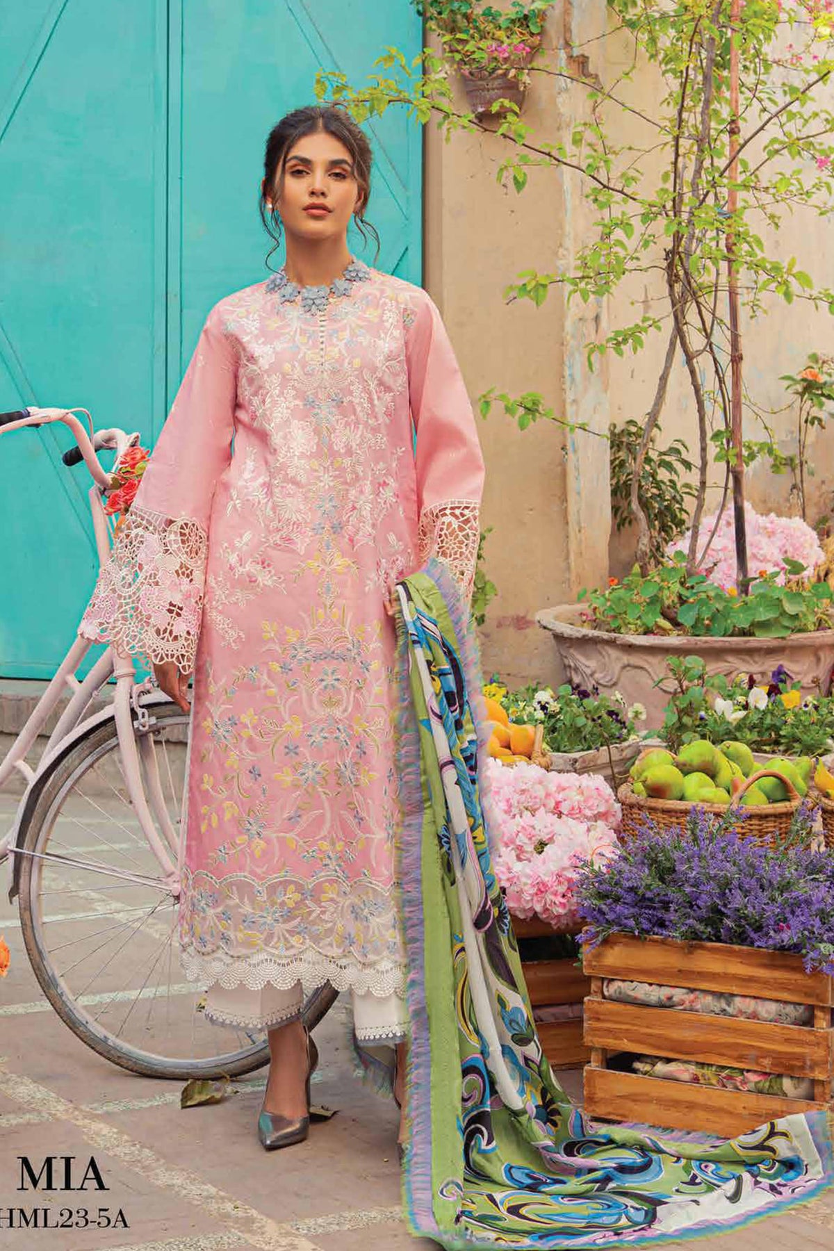 Tesoro Hemline by Mushq Unstitched 3 Piece Spring Summer Lawn Collection‘2023-HML-05-A