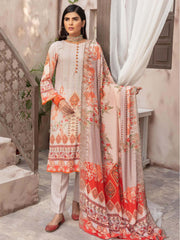 Shaista Unstitched 3 Piece Peach Printed Winter Collection’2021-D-697