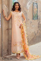 Tesoro Hemline by Mushq Unstitched 3 Piece Spring Summer Lawn Collection‘2023-HML-06-A